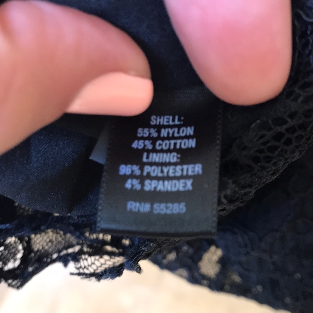 Express Black Lace Strapless Sweetheart Dress -Sz4 - Picture 7 of 8